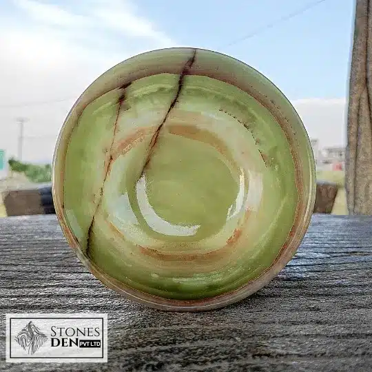 light green onyx bowl