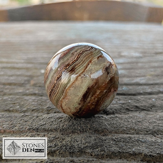 small multi brown onyx ball